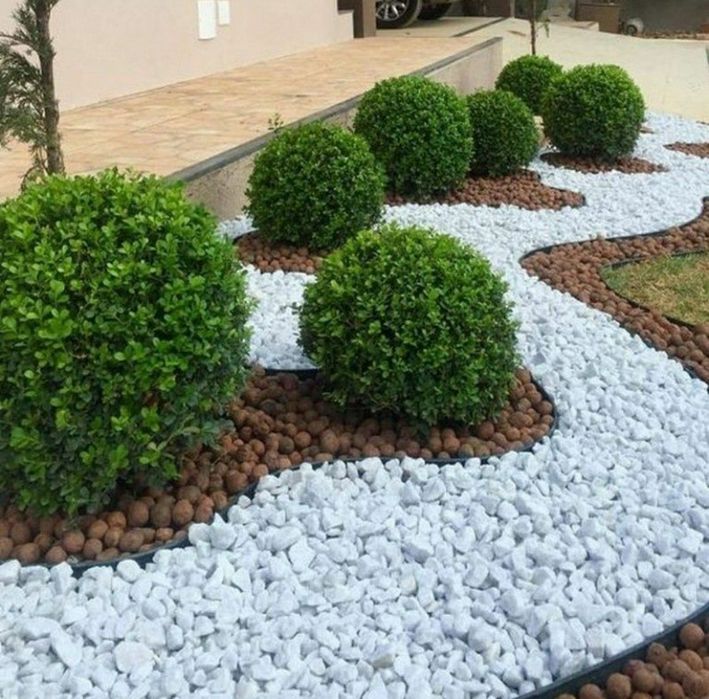 Pietricele gradina piatra alba thasos rotunjita alba neagra gri decor