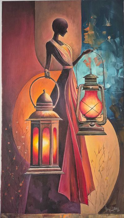 Картина с масло "Фенери"