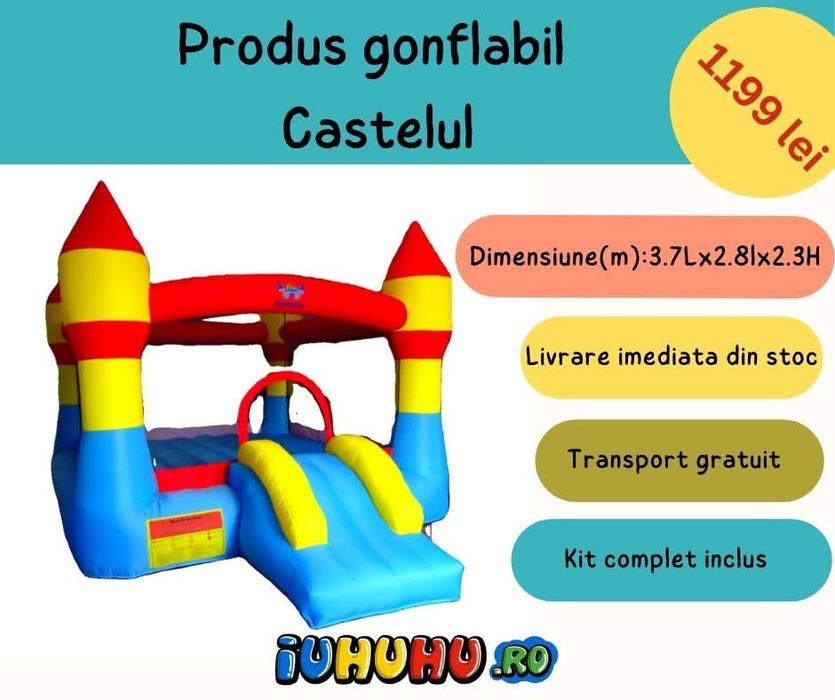 Tobogane gonflabile, castele gonflabile, tobogan cu apa, loc de joaca