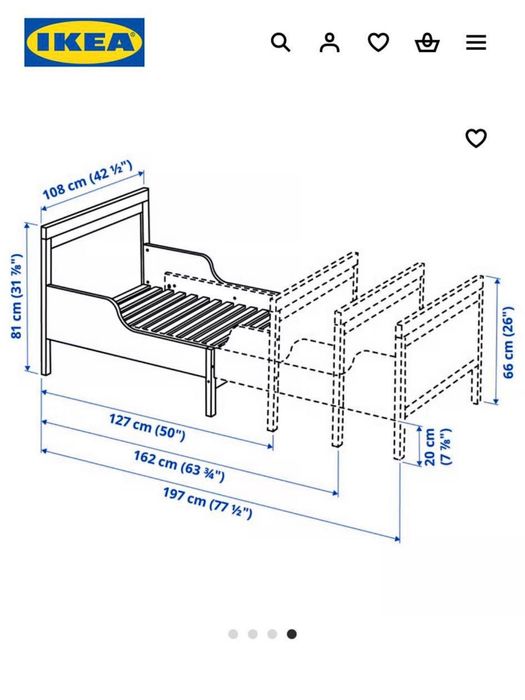 Детская кровать ikea sundvik