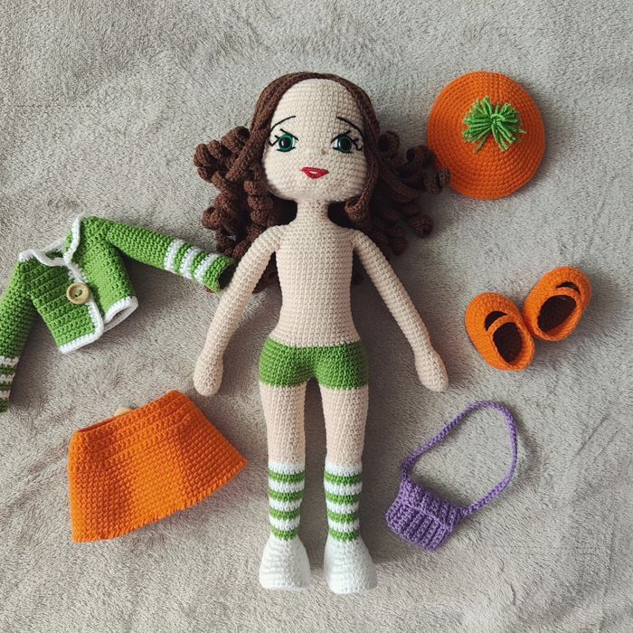 Плетена кукличка с аксесоари