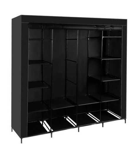 Четирикрилен текстилен гардероб органайзер за дрехи и обувки