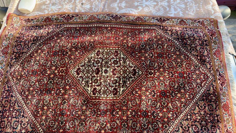 Covor Persan Manual Bidjar/Hamadan - Model Herati, Lână Naturală