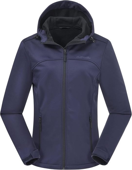 Леко дамско яке с качулка Softshell ATLASLAVA - идеално за бягане и ту