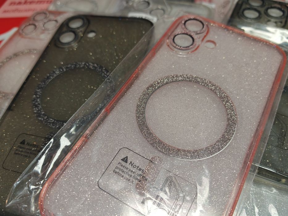 Iphone 16,16+,16 Pro,16 Pro Max блестящ Magsafe със защита на камерите