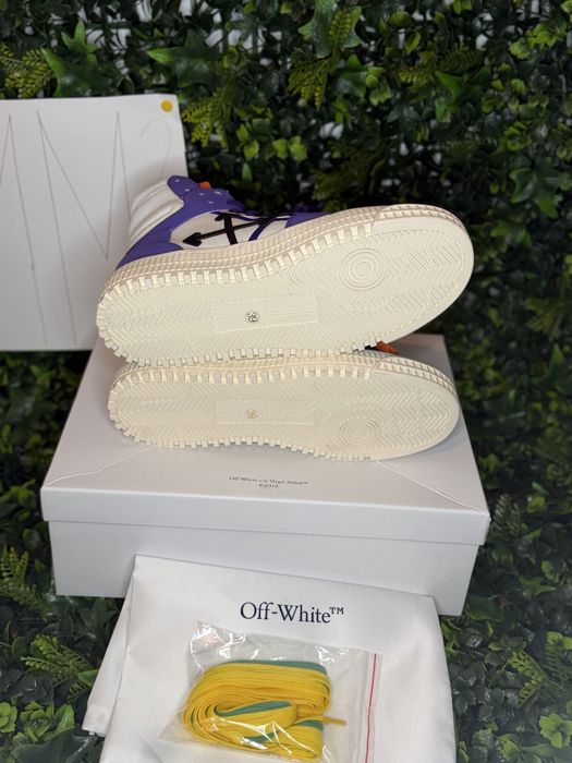 Adidasi OFF-WHITE Out Of Office Sneakers high Tops court 3.0 purpel