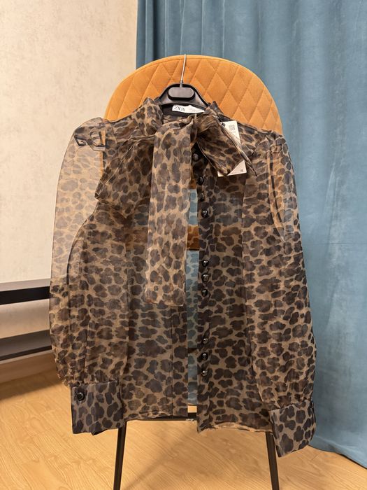 Блузка Zara новая леопард