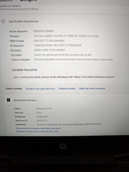 Laptop gaming HP Pavilion