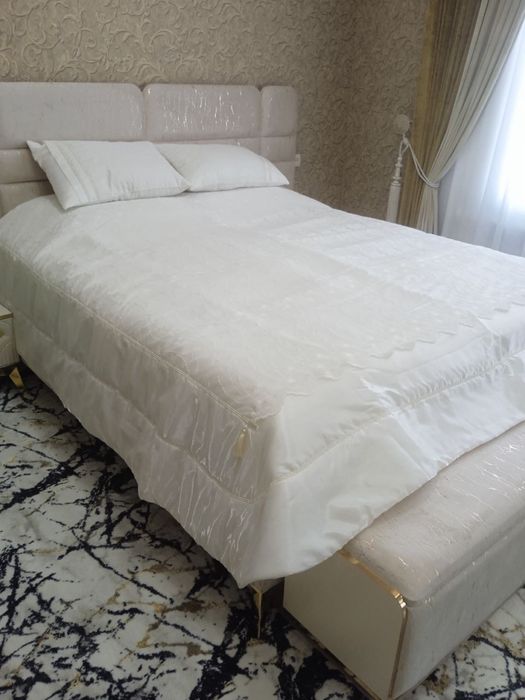 Постель покрывало набор оқ ранг жемчугли турецкий.