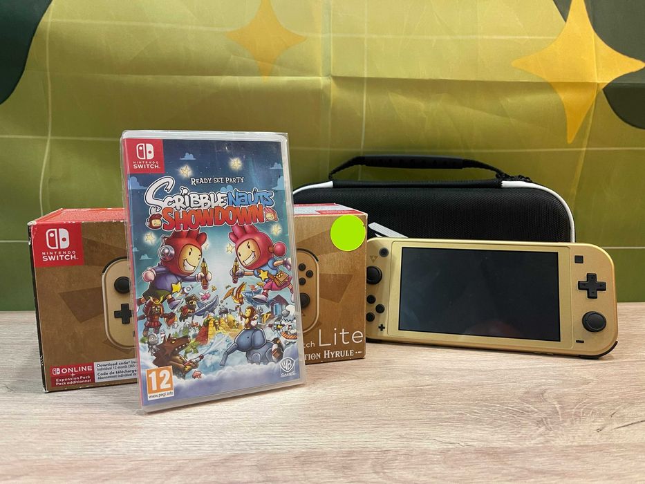 Kомплект лимитирана конзола Nintendo Switch Lite – Hyrule Edition (Zelda) втора употреба + 1 игра подарък! - Magic Games