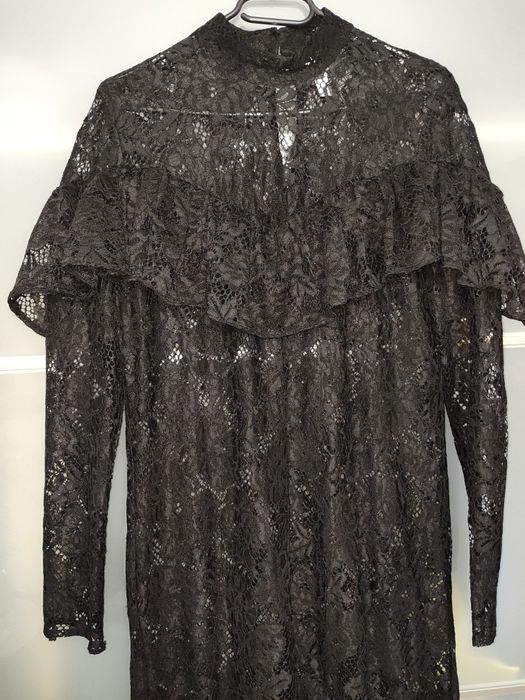 Rochie lunga dantela neagra H&M