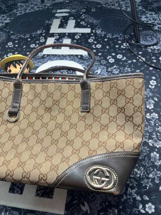 винтажная сумка gucci gg canvas