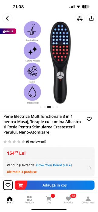 Perie 3 in 1 , pieptene masaj