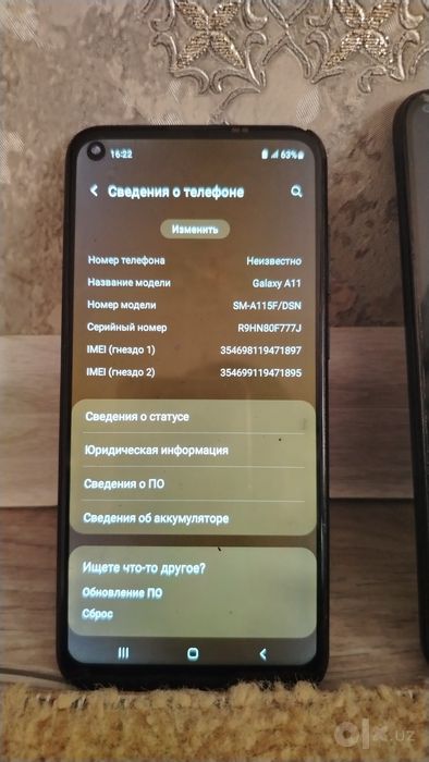 Samsung A11, Infinix телефон сотилади. Ишлаши яхши ишлаб турибди.