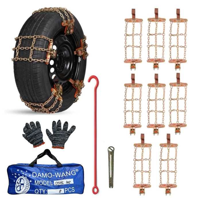 Метални вериги за сняг PA1210 Комплект 8 броя 2 гуми (зимно сцепление)