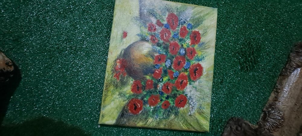 Tablou pictat cu flori