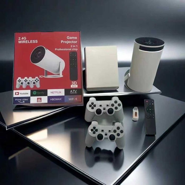 Безжичен Проектор 10 000 Вградени Игри Безжичен Стрийминг до Платформи