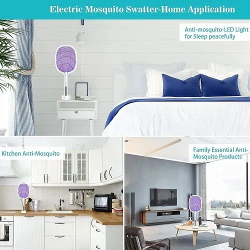 Электрический ракетка для уничтожение комаров,мух 1200 мач