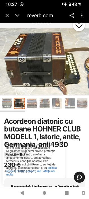 vând acordeon hohner