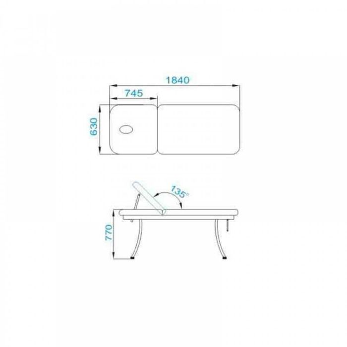 Фиксирана кушетка Azzurro 328 184x 63 x 77 см