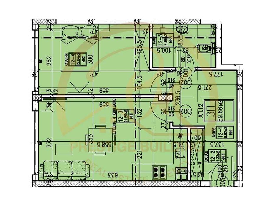 Продава се Двустаен апартамент в София, м-т Гърдова глава - 72 кв.м за 1690 €/кв.м - Снимка #7