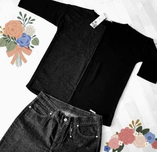 Compleu Oviesse/Italia/jeans+bluza,insertii fir lurex