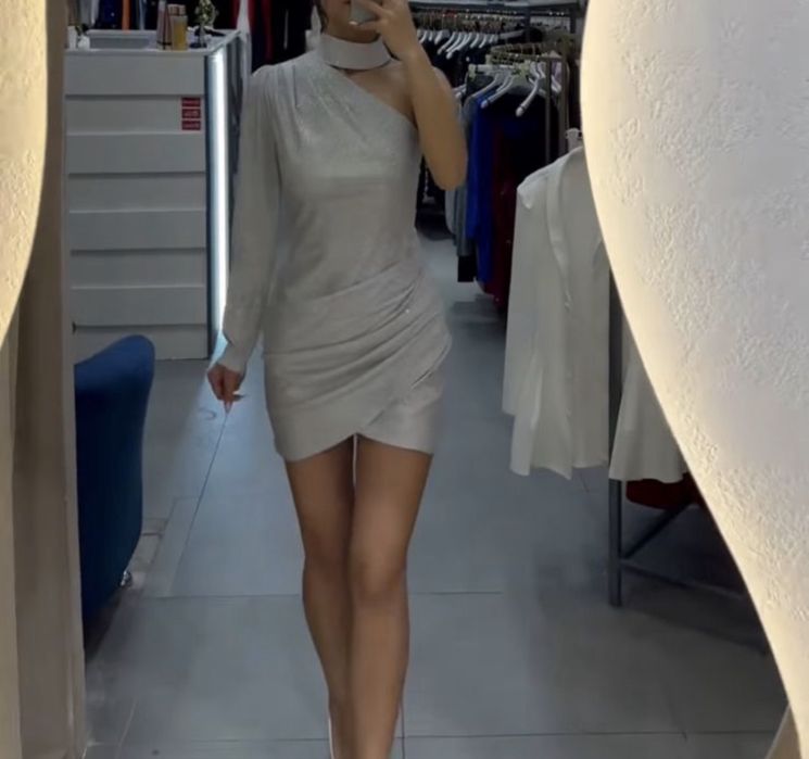 блестящее вечернее платье