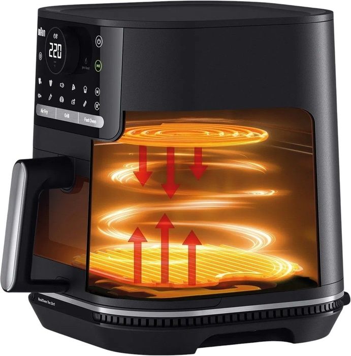 Фритюрница-аэрогриль Braun HF5073IBK — 3-в-1, 6 л, 20 программ, мощная