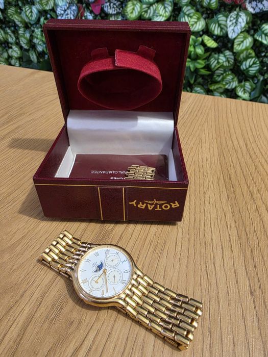 Часовник Swiss Rotary Gold Tone 34mm 1990
