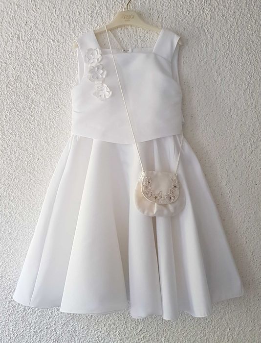 Детска бяла рокля  размер 6 години