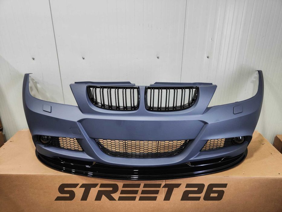 Prelungire Lip Bara Fata BMW Seria 3 E90 E91 (05-11) Negru Lucios