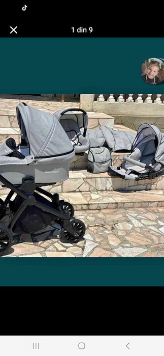 Vând căruț bebe 3in1