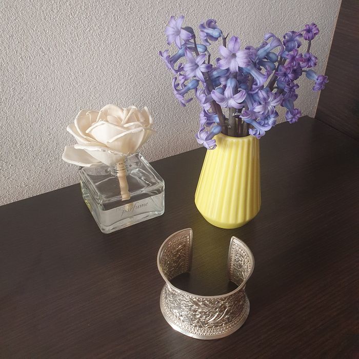 Bratara Argint 925 tip manseta design floral