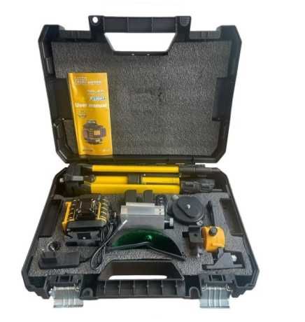 4D Лазерен нивелир KRAFTROYAL, 16 линии, зелен лазер, самонивелиращ се