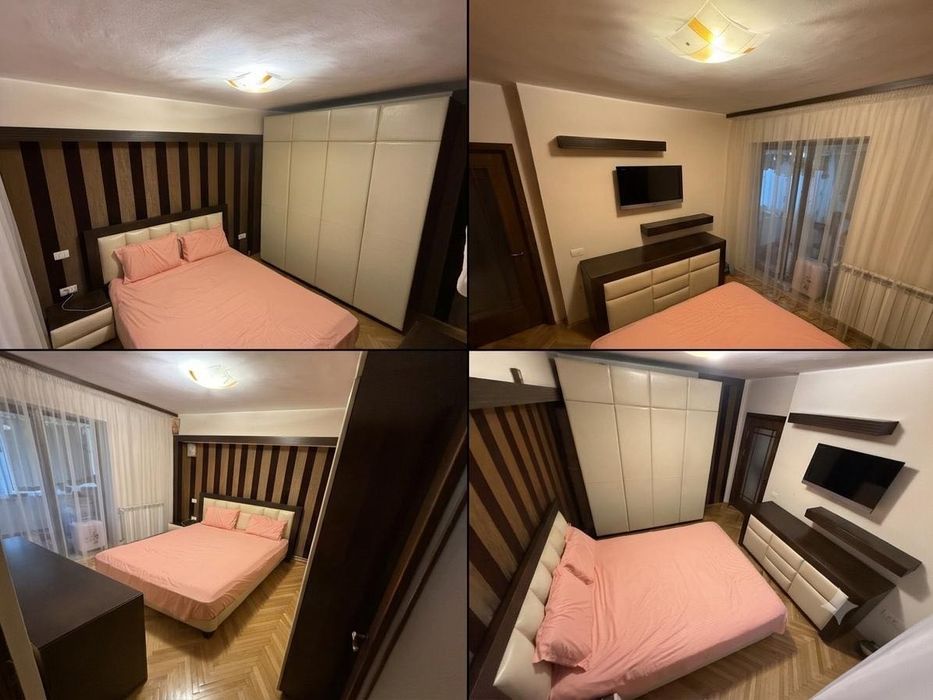 Mobila dormitor, tapitata cu piele
