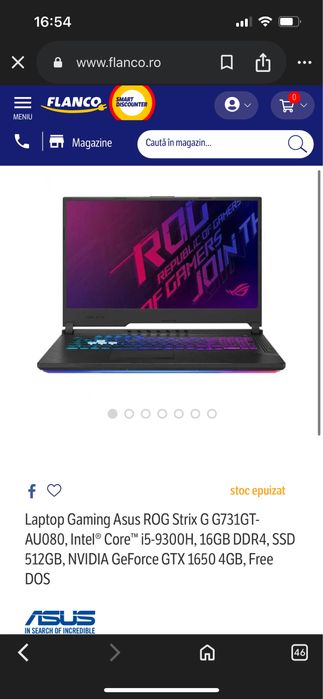 Vand Laptop Asus Rog Strix g731
