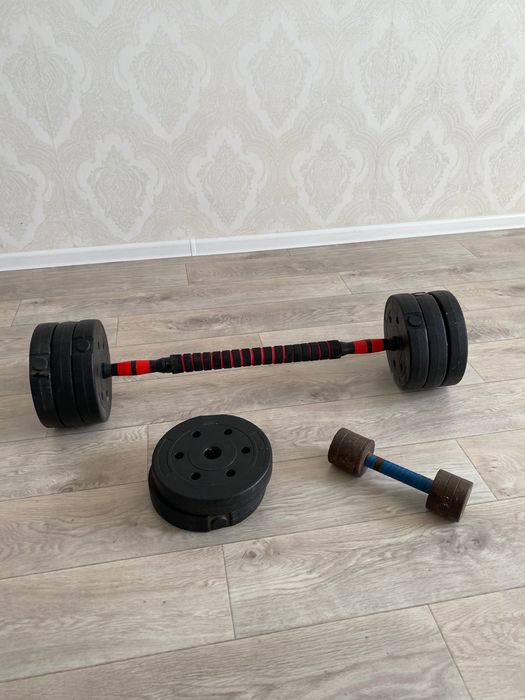 Продам гантели и блин