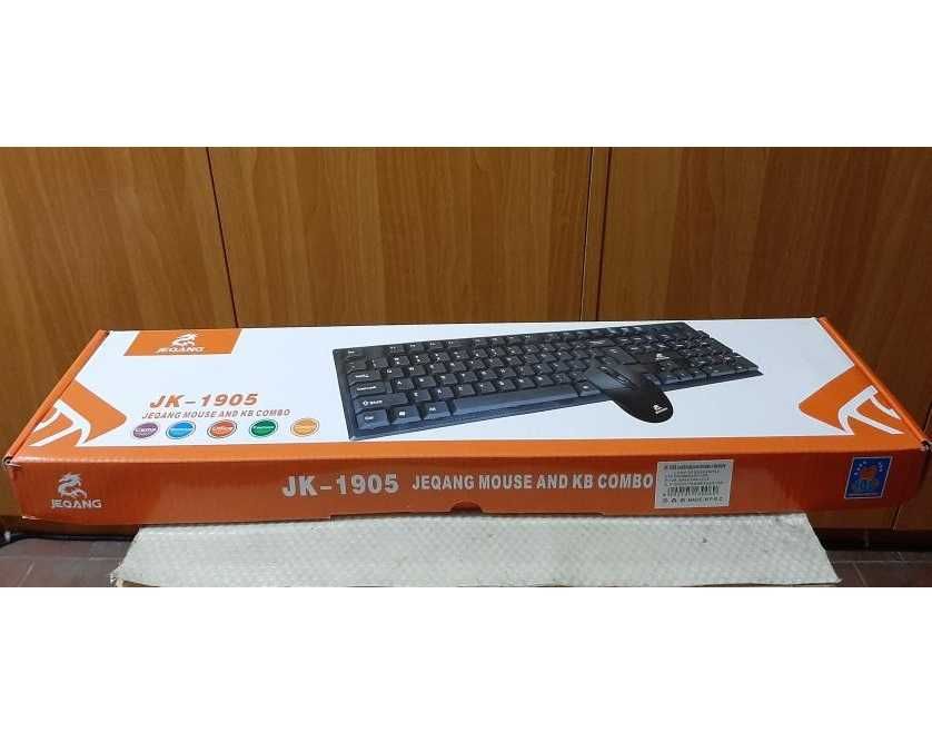 Комплект Клавиатура + Мишка подходящи за офис , 1.2 метра кабел