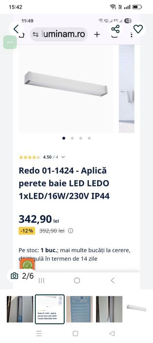 Lampa Led Noua baie 20 buc.