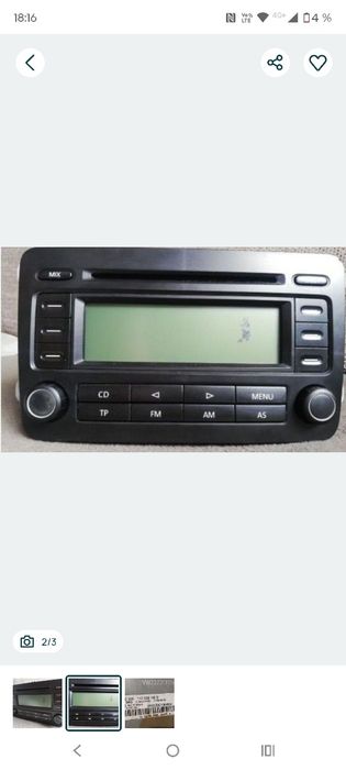 Radio cd oentru piese