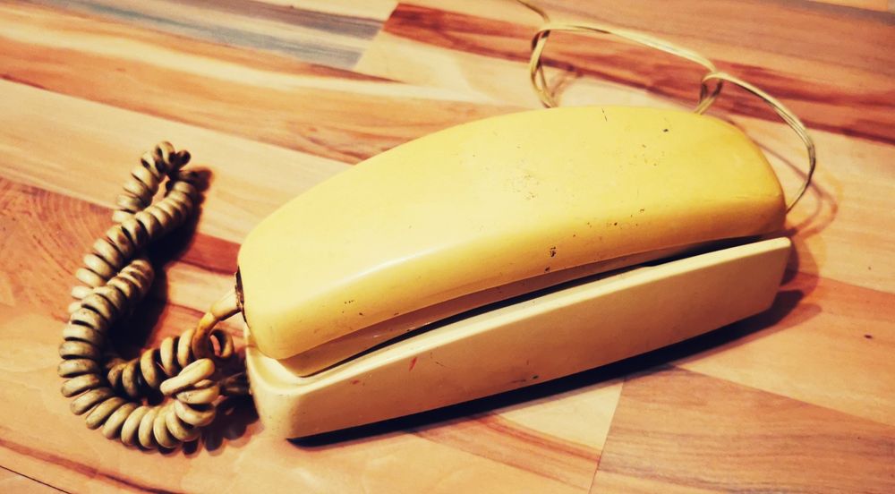 Telefon fix cu disc Telefonica Spania zis Gondola retro vintage piese