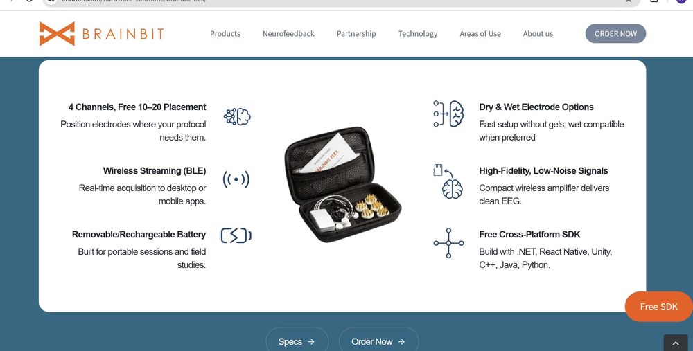 Neurofeedback Brainbit Flex4 si Headband