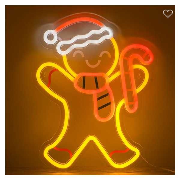 Декоративна коледна светеща LED фигура Бискитено човече