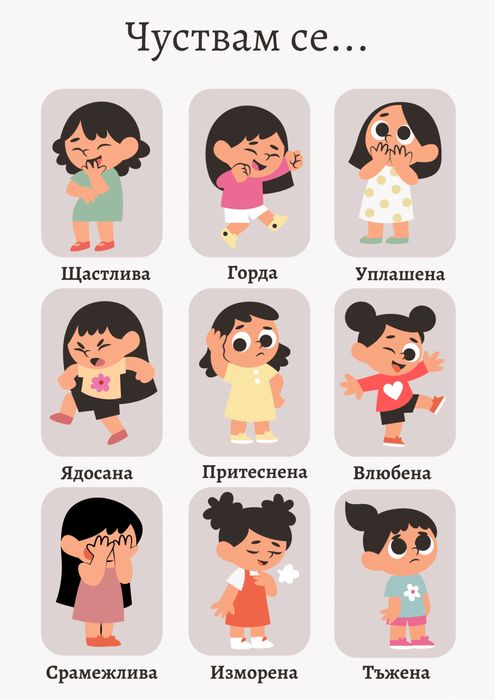 Детски Картина “Чуствам се…”