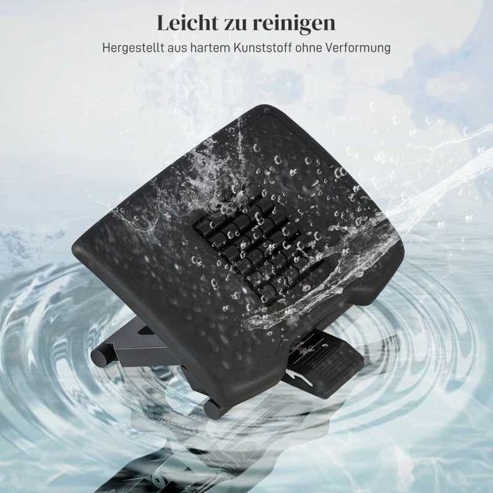 HOMCOM Ергономична поставка за крака, регулируема, масажна повърхност