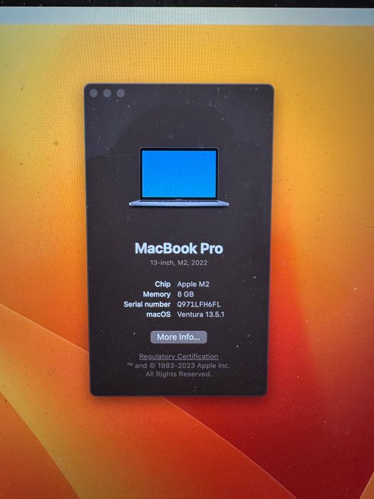 MacBook Pro 13” M2 Pro (2022)