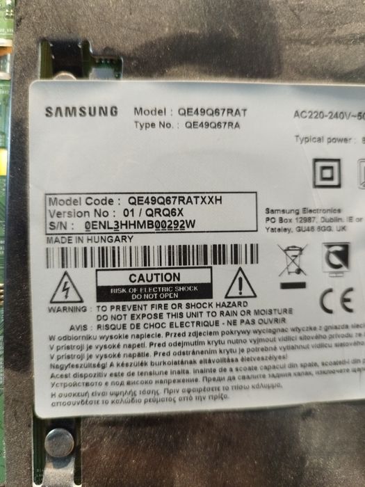 Samsung qe49q67rat mayne board