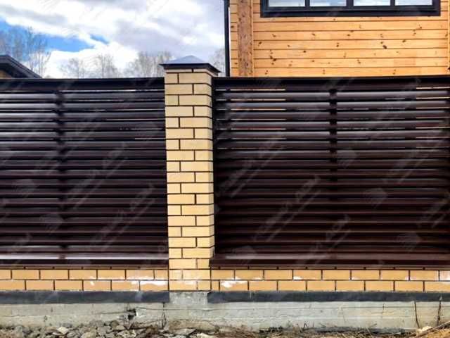 Забор жалюзи еврожалюзи