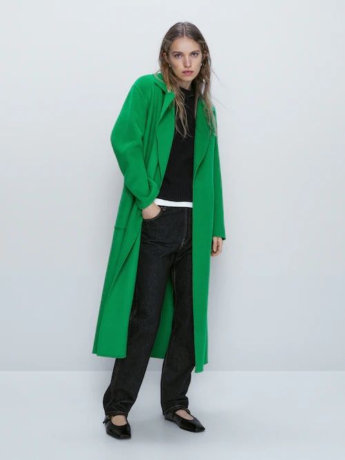 Palton Massimo Dutti din stofa de lana