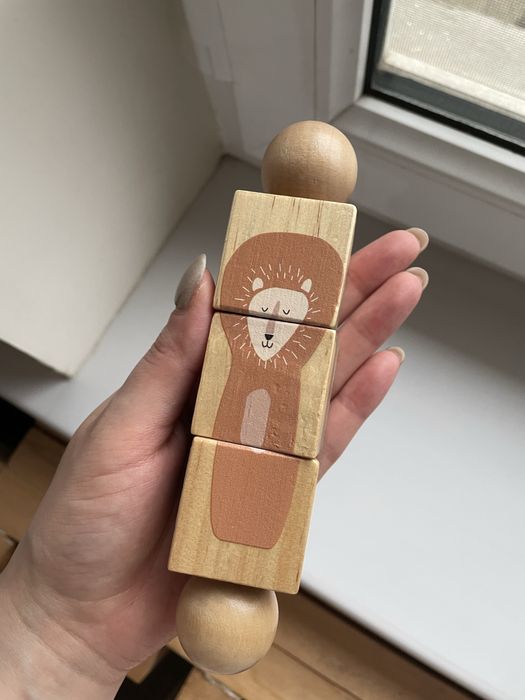 Деревянная развивающая пирамидка Монтессори (балансир)